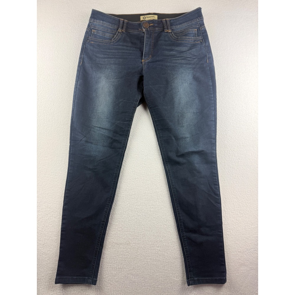 Democracy Ab Technology Womens 12 Dark Wash Indigo Skinny Jeans Stretch Denim